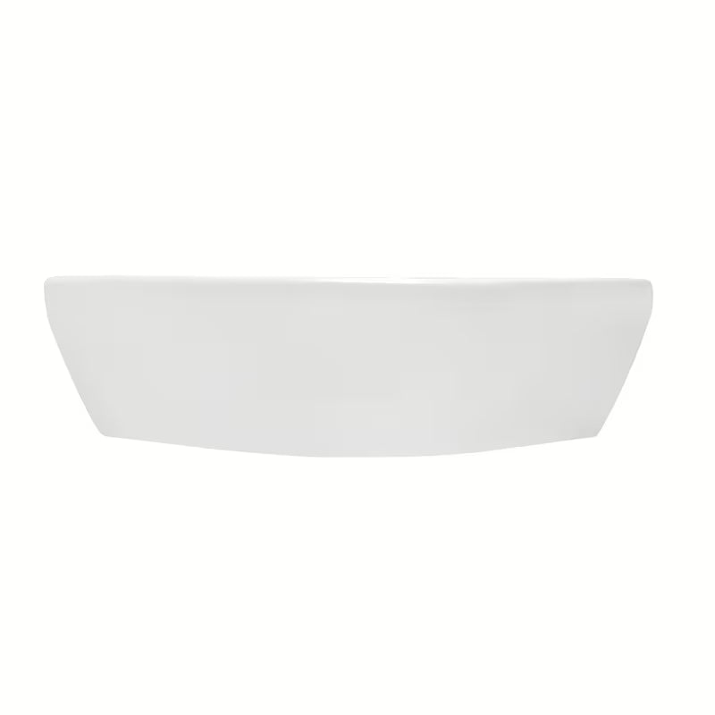 Baltas kampiniai mažas praustuvas vitra Integra 56x40 cm su persipylimo anga ir anga pro maišytuvui centre