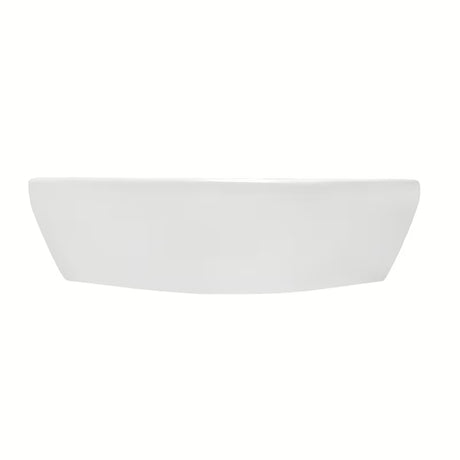 Bílé rohové umývátko VitrA Integra 56x40 cm s přepadem a otvorem pro baterii uprostřed