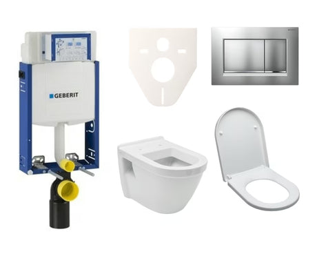 Závěsný WC set VitrA Integra s modulem k zazdění a nádržkou Geberit pro moderní koupelnu