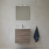Koupelnová sestava Vitra Mia 59 x 39,5 cm v dekoru cordoba se skříňkou, umyvadlem, zrcadlem a LED osvětlením