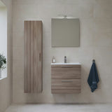 Koupelnová sestava Vitra Mia 59 x 39,5 cm v dekoru cordoba se skříňkou, umyvadlem, zrcadlem a LED osvětlením