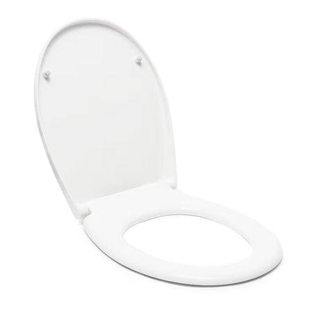 Bílé WC sedátko Vitra Normus s technologií SoftClose, EasyLock a kovovými panty se skrytým uchycením.