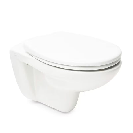 Závěsné WC Vitra Normus v bílé barvě bez splachovacího okruhu se sedátkem SoftClose.