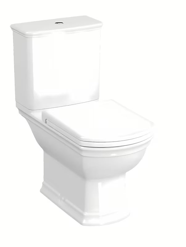 Bílé WC kombi Vitra Ricordi s vario odpadem včetně armatury, bez WC sedátka