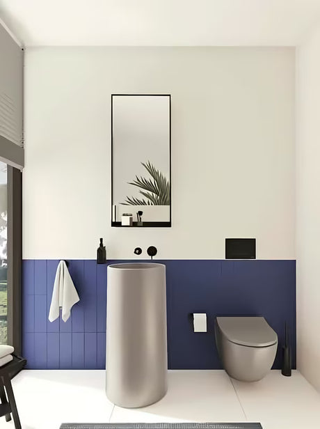 Černé matné ovládací tlačítko Vitra Root Square pro nádržky VitrA s mechanickým dvoučinným splachováním.
