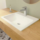 Zápustné umyvadlo Vitra S20 55 x 45 cm v bílé keramice s přepadem a otvorem pro baterii uprostřed