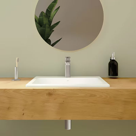 Zápustné umyvadlo Vitra S20 55 x 45 cm v bílé keramice s přepadem a otvorem pro baterii uprostřed