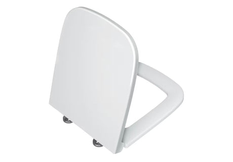 Bílé WC sedátko Vitra S20 z duroplastu s kovovými panty
