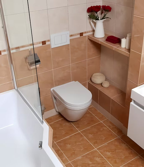 Bílé závěsné WC VitrA S50 s viditelným bočním uchycením