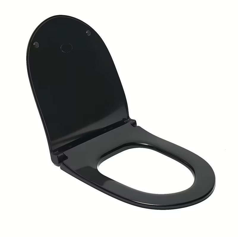 Černé matné WC sedátko Vitra Sento s funkcí SoftClose a kovovými panty