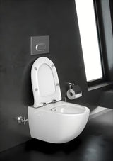 Závěsné WC VitrA Shift v bílé barvě s bidetovací tryskou bez splachovacího okruhu