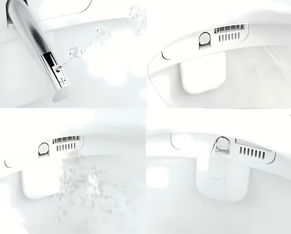 Bílé inteligentní WC s bidetem Vitra V Care 1.1 bez splachovacího okruhu se sedátkem