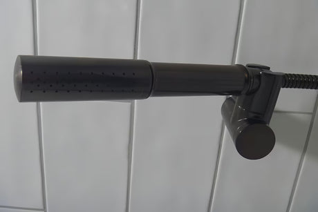 WF Industrial páková nástěnná vanová baterie se sprchovým setem v povrchu olejem gumovaný bronz dark-metal.