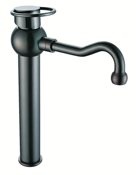Vysoká páková umyvadlová stojánková baterie WF Industrial v povrchu olejem gumovaný bronz Dark-Metal.