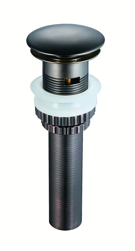 Výpust k umyvadlu WF Industrial clic clac s přepadem v povrchové úpravě olejem gumovaný bronz.