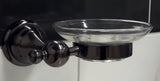 Nástěnná mýdlenka WF Industrial Dark-Metal v úpravě olejem gumovaný bronz se skleněnou mýdlenkou.